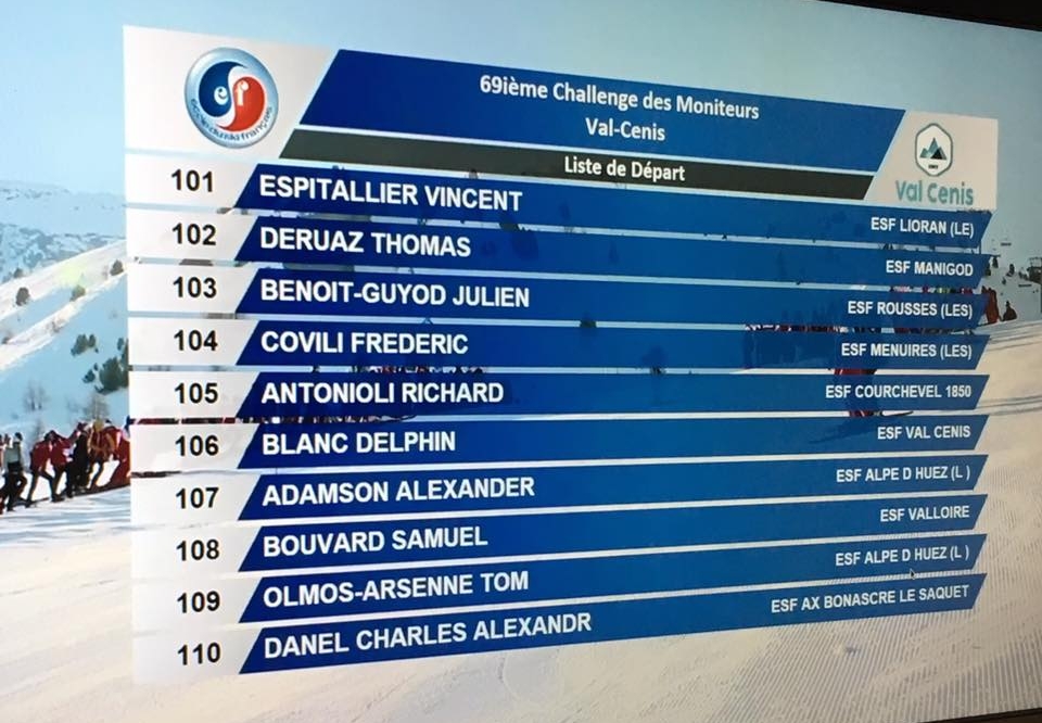 Vincent ESPITALLIER brille à l'ESF